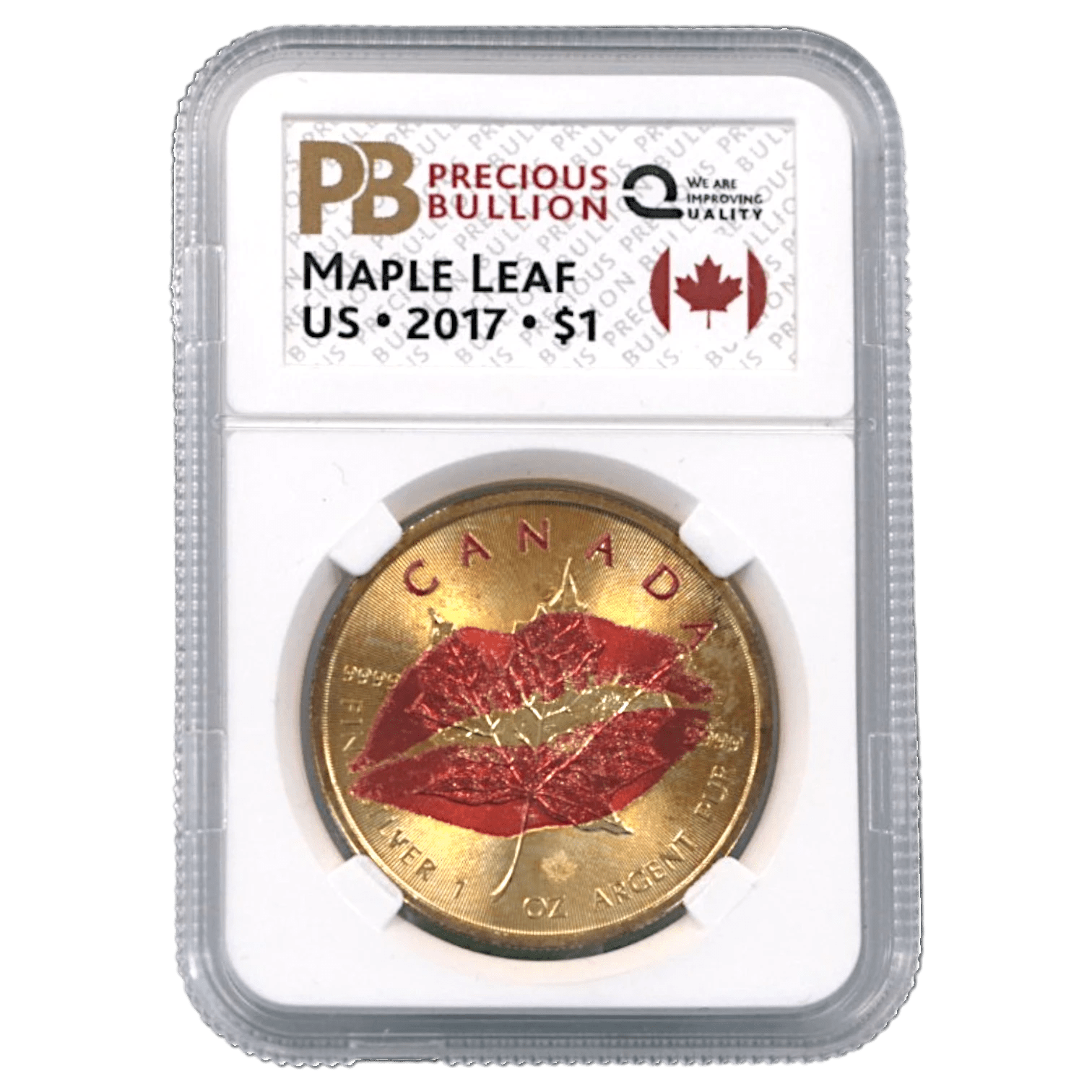 カナダ 5ドル銀貨 2017年 メープルリーフ リップス - NJ BUYER'S MARKETPLACE