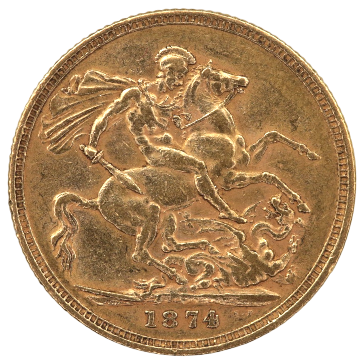 オーストラリア ソブリン金貨 1874年 メルボルン鋳 ヴィクトリア