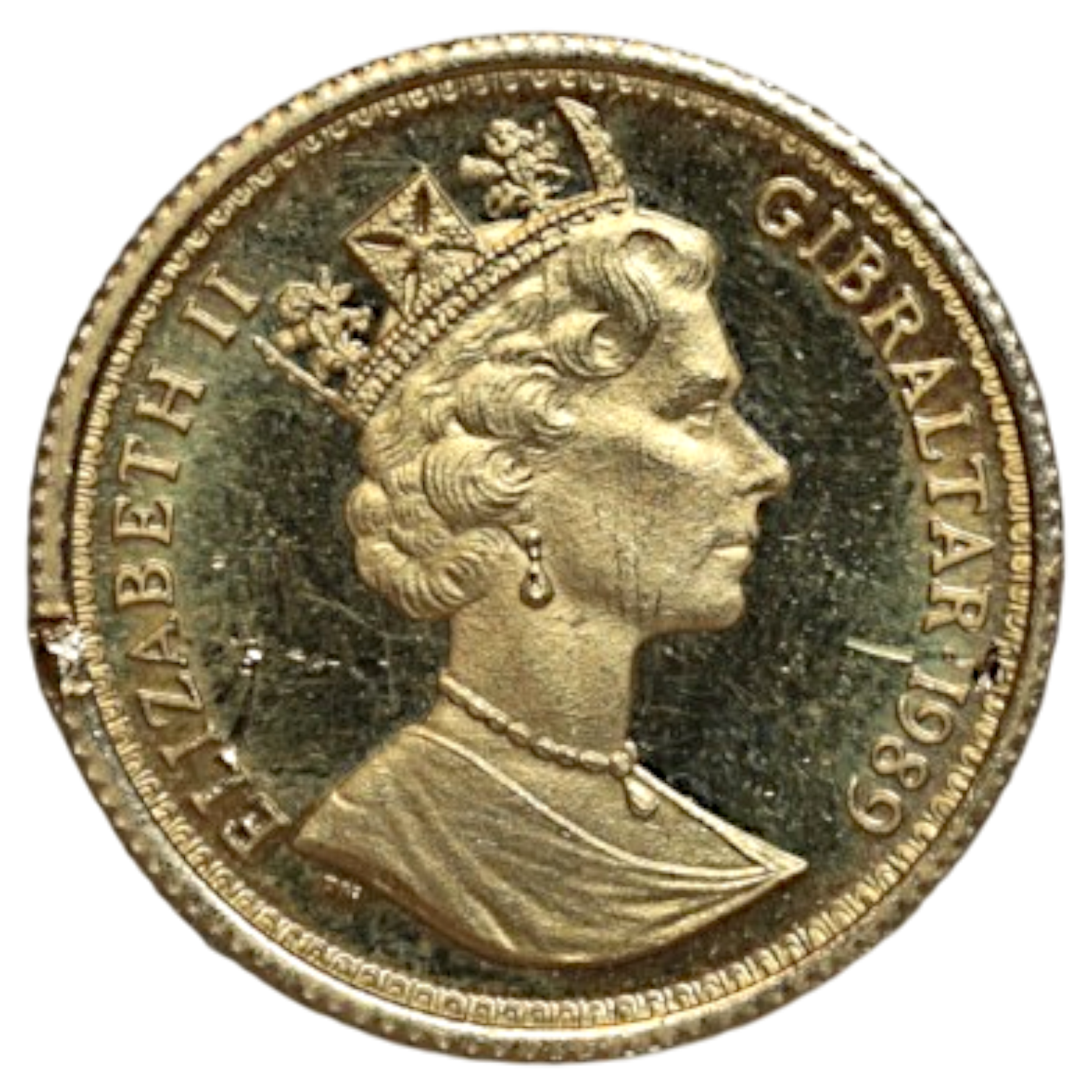 ジブラルタル ソヴリン金貨 1989年 ポブジョイ鋳 ウナとライオン