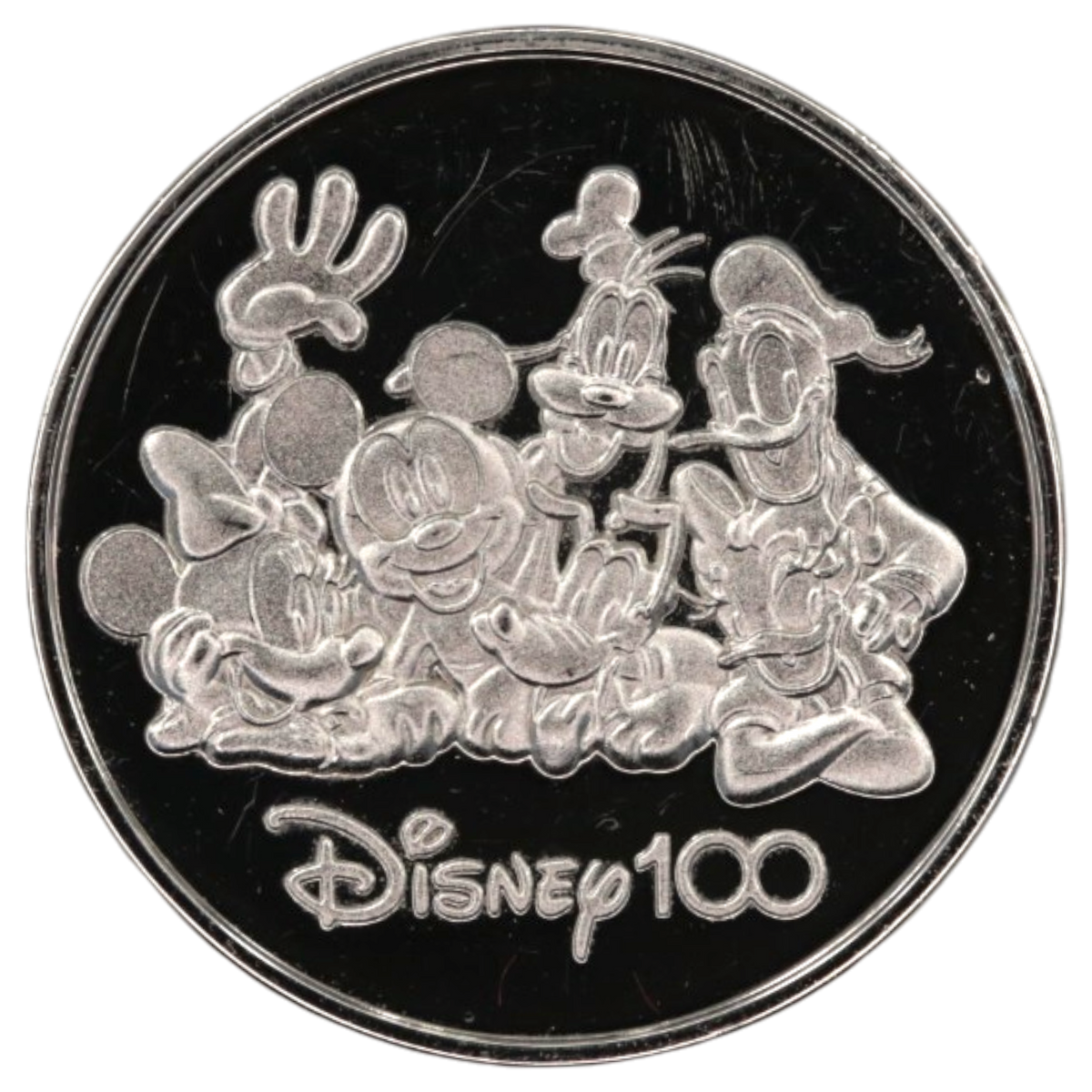 ディズニー 1/10ozプラチナメダル ミッキーマウスと仲間たち ディズニー100周年