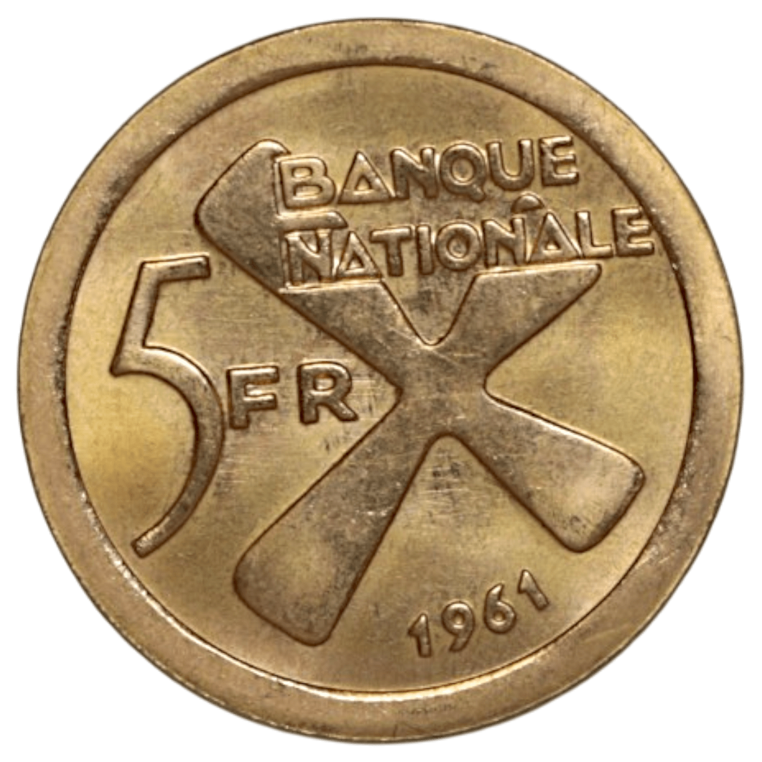 コンゴ 5フラン金貨 1961年 バーミンガム鋳 カタンガクロス - NJ BUYER'S MARKETPLACE