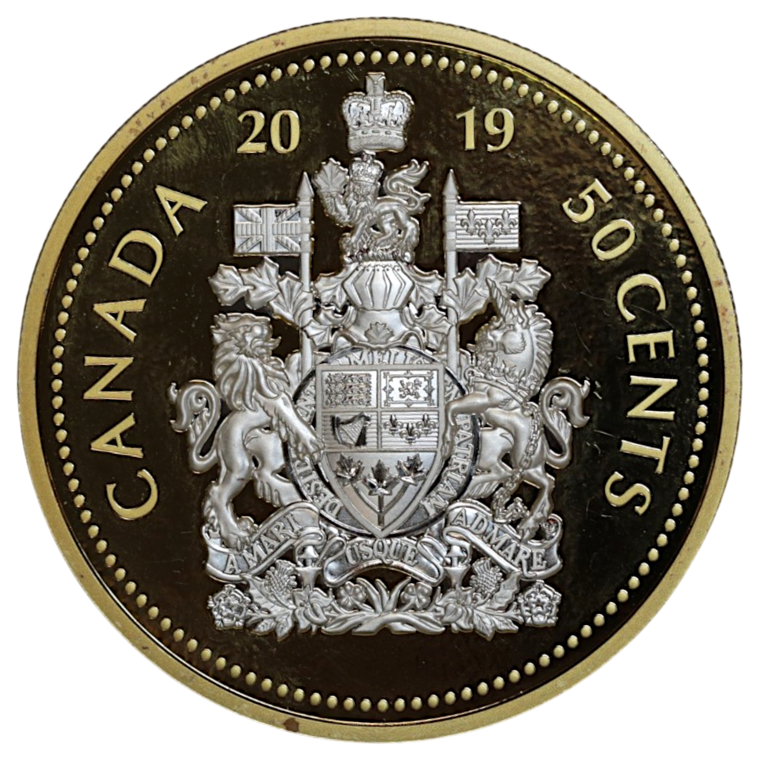 カナダ 50セント銀貨 2019年 オタワ鋳 エリザベス2世