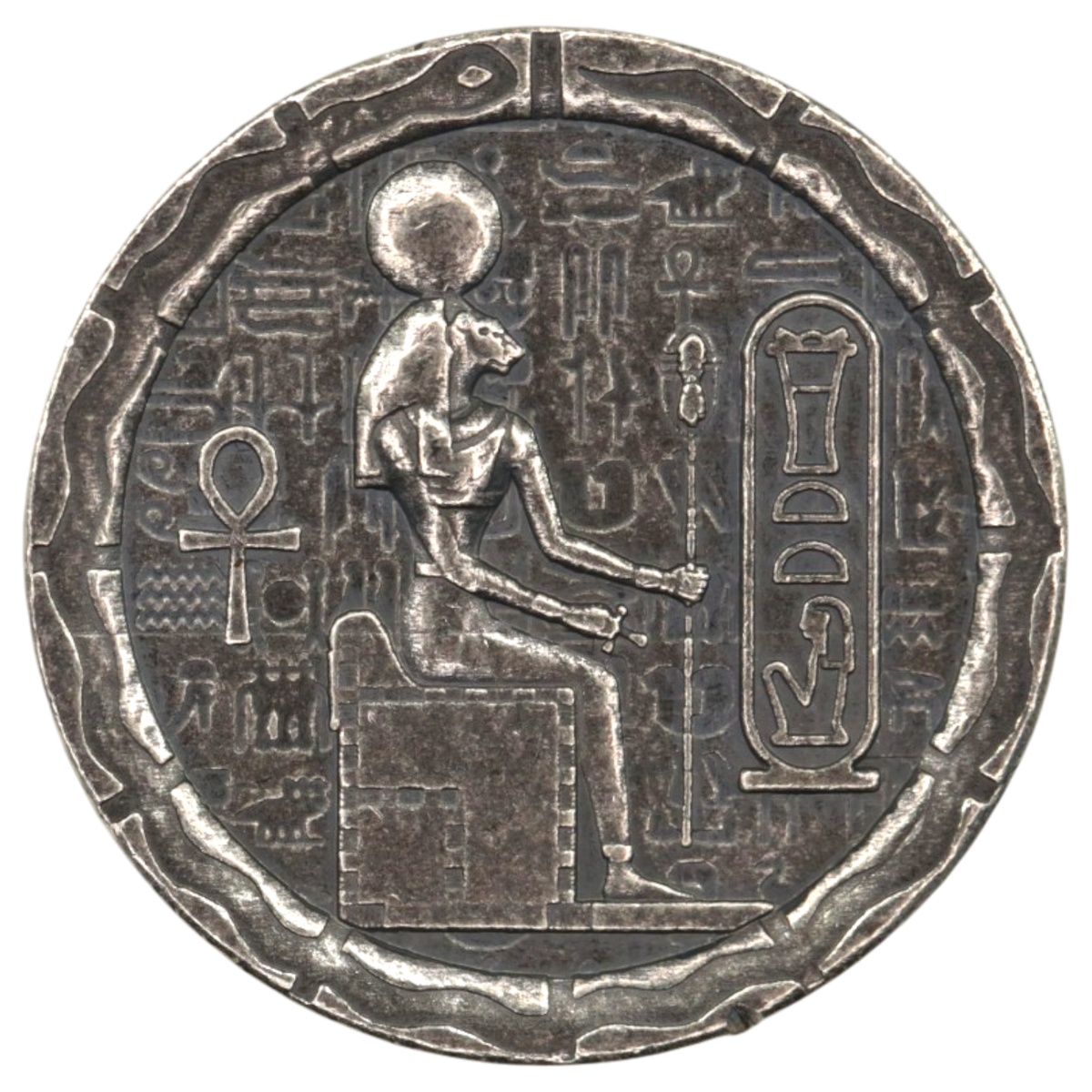 古代エジプト モティーフ 1/2oz銀メダル 2枚セット バステト