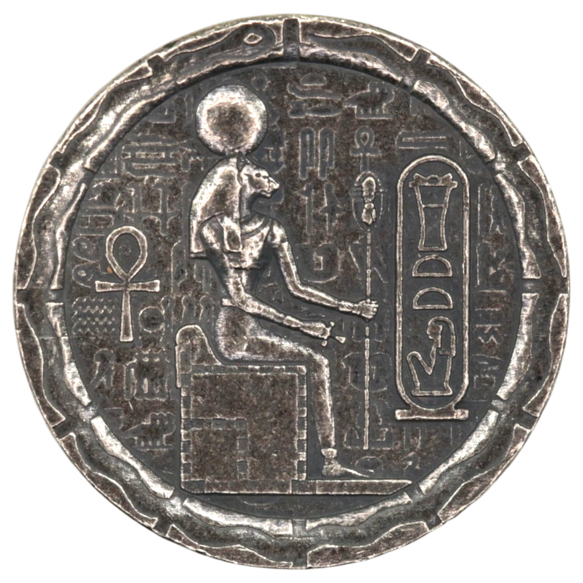 古代エジプト モティーフ 1/2oz銀メダル 2枚セット バステト