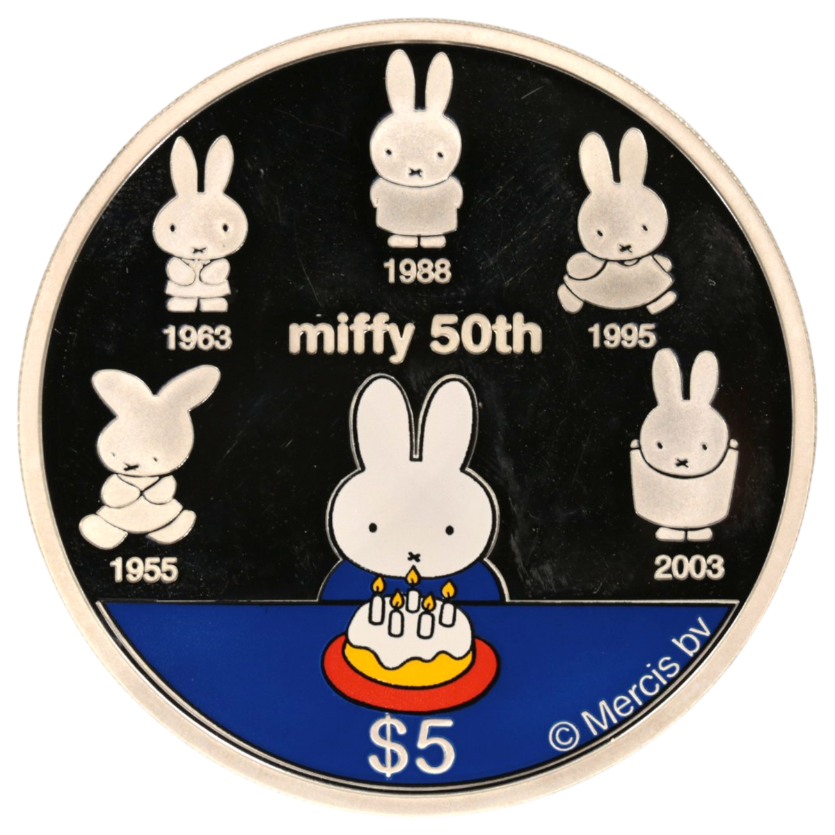 クック島 5ドル銀貨 2005年 ミッフィー 50周年