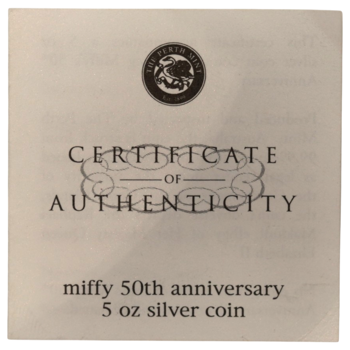 クック島 5ドル銀貨 2005年 ミッフィー 50周年