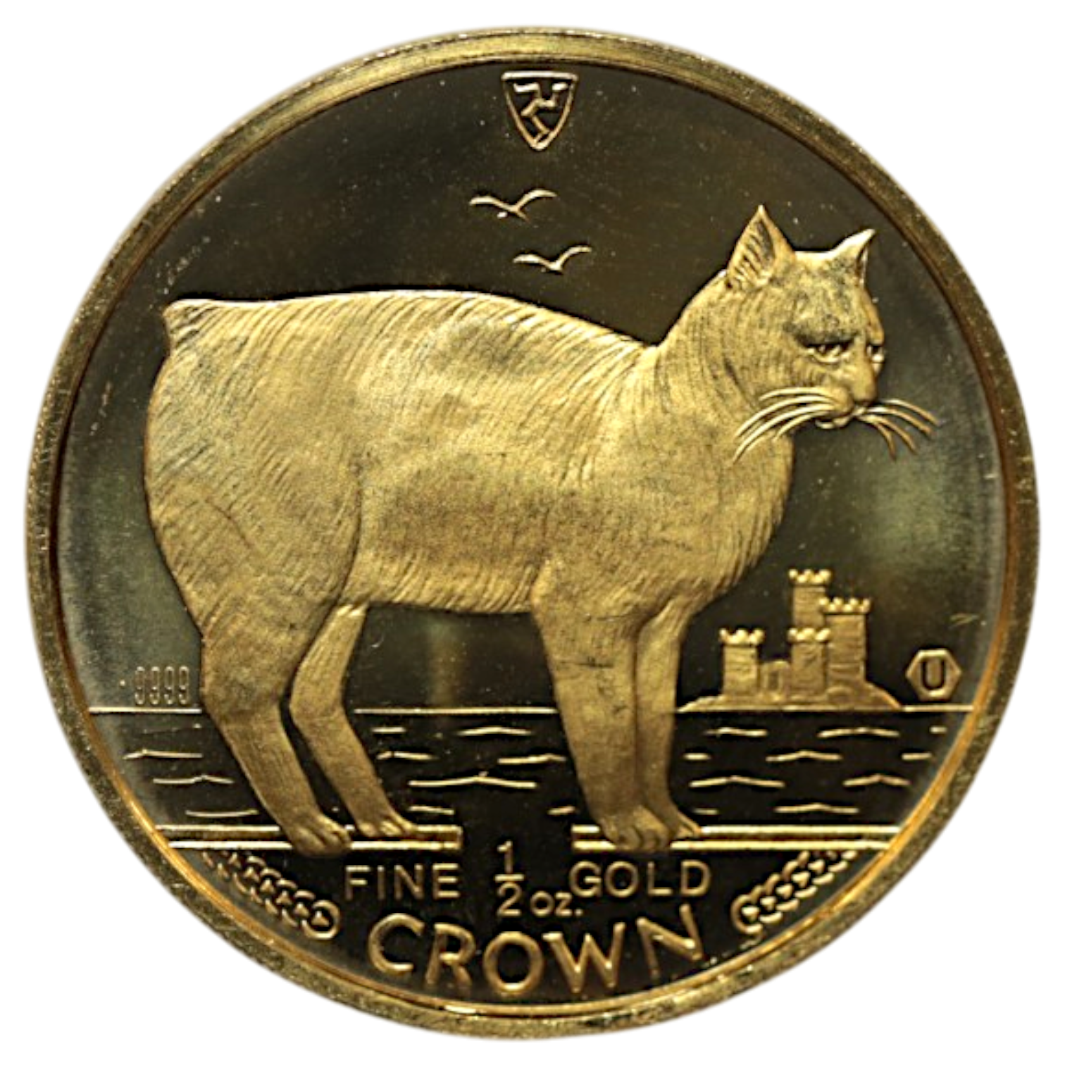 マン島 1/2クラウン金貨 1988年 ポブジョイ鋳 マンクス