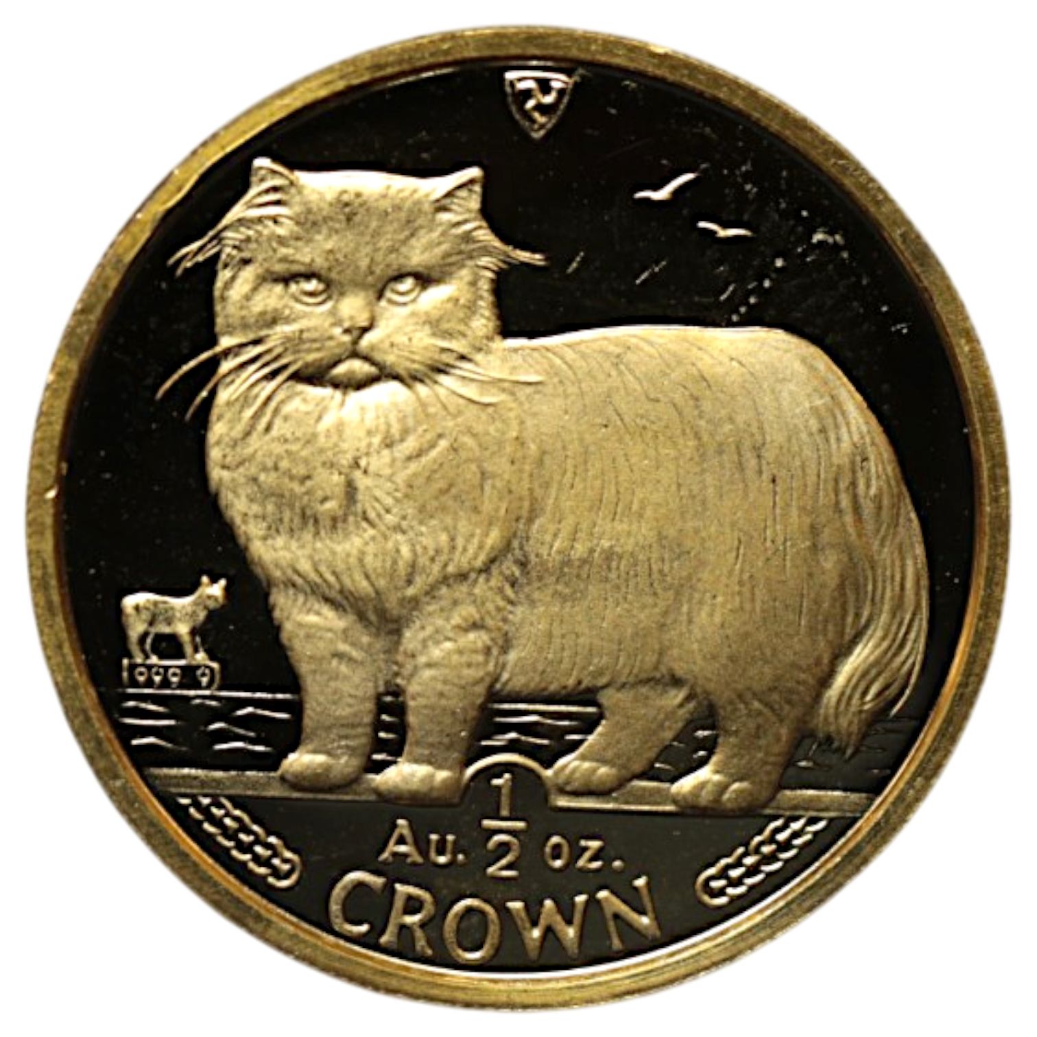 マン島 1/2クラウン金貨 1989年 ポブジョイ鋳 ペルシア