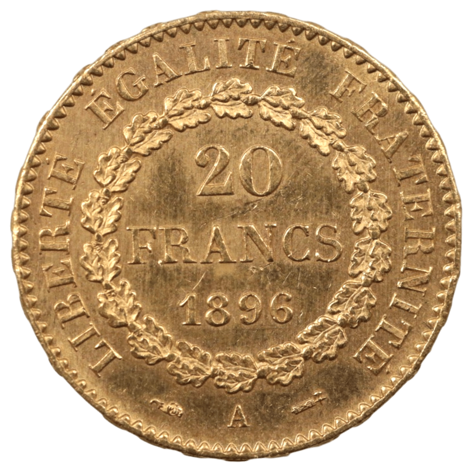 フランス 20フラン金貨 1896年 パリ鋳 法の天使 - NJ BUYER'S MARKETPLACE