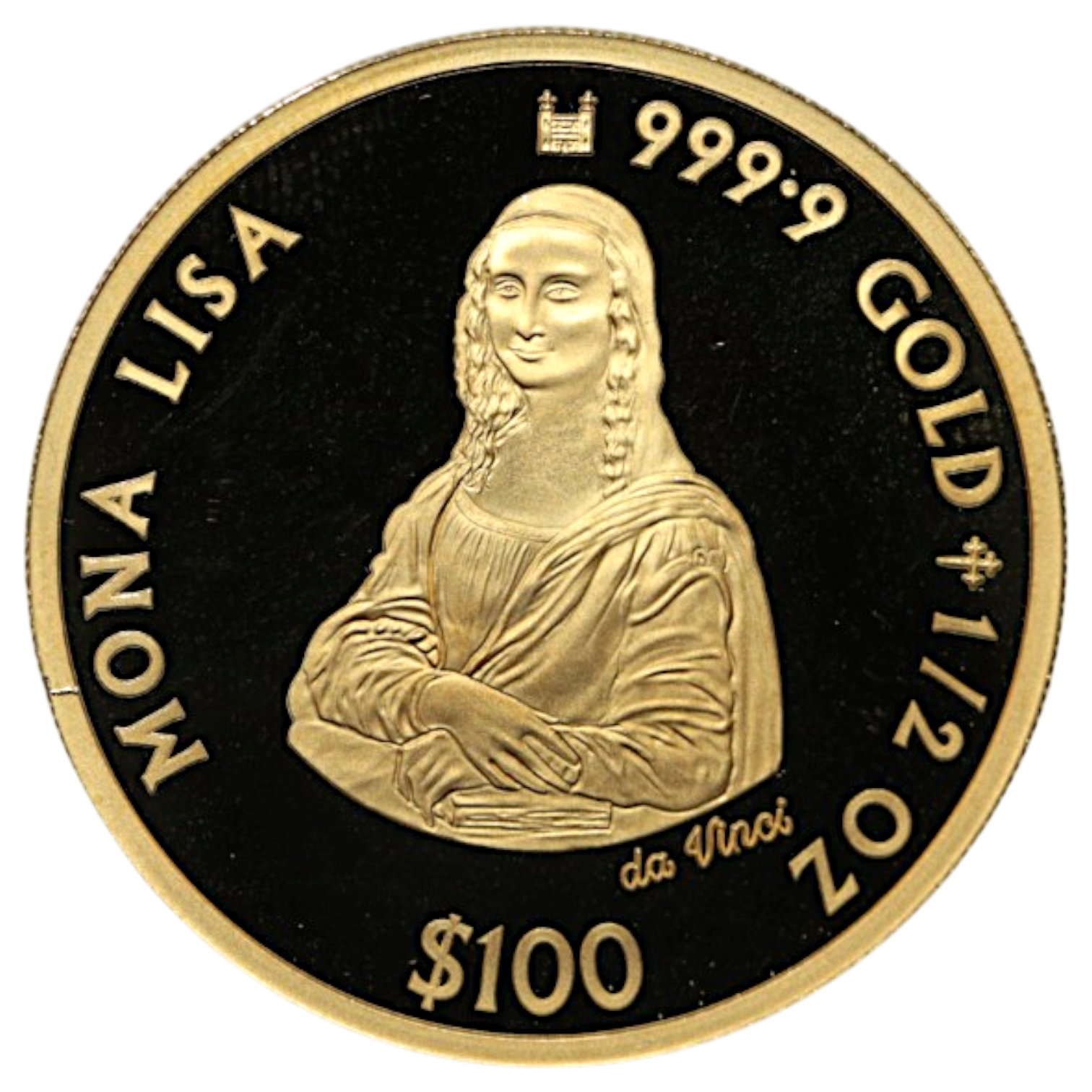 クック島 100ドル金貨 2019年 ロンドン鋳 モナ・リザ エリザベス2世