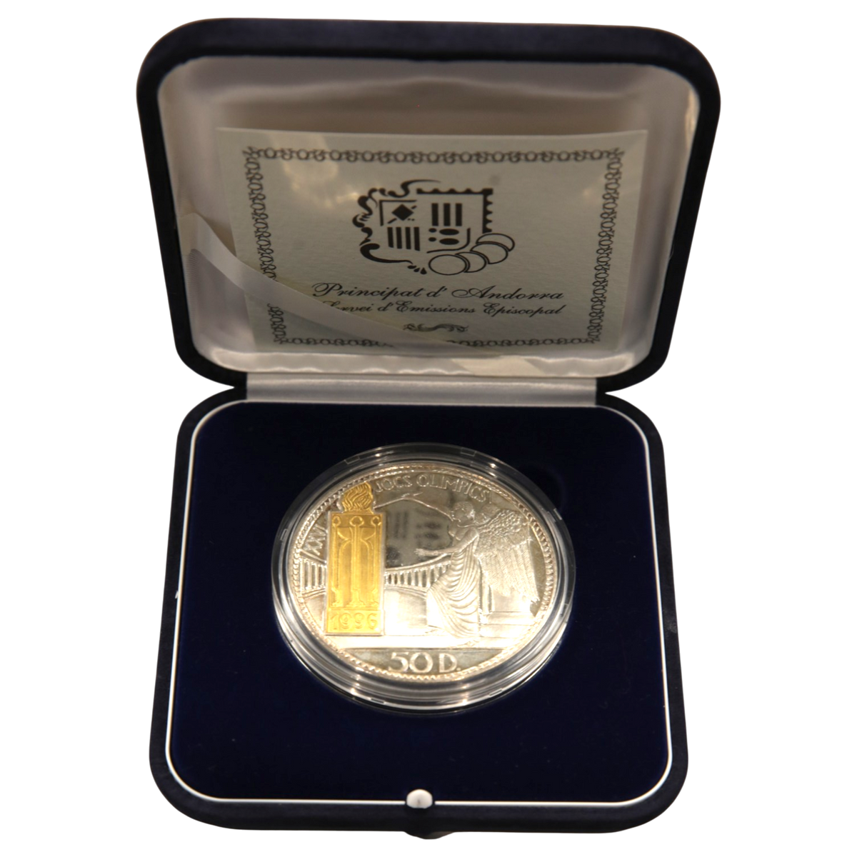 アンドラ 50ドル貨 1996年 オリンピック 元箱・保証書付属