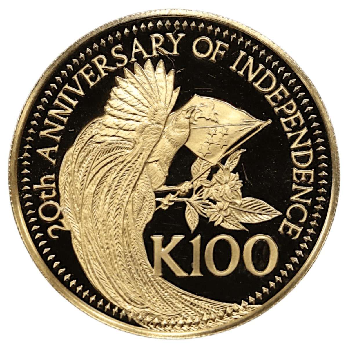 パプアニューギニア 100キナ金貨 1995年 フランクリンミント鋳 極楽鳥 独立20周年記念 - NJ BUYER'S MARKETPLACE