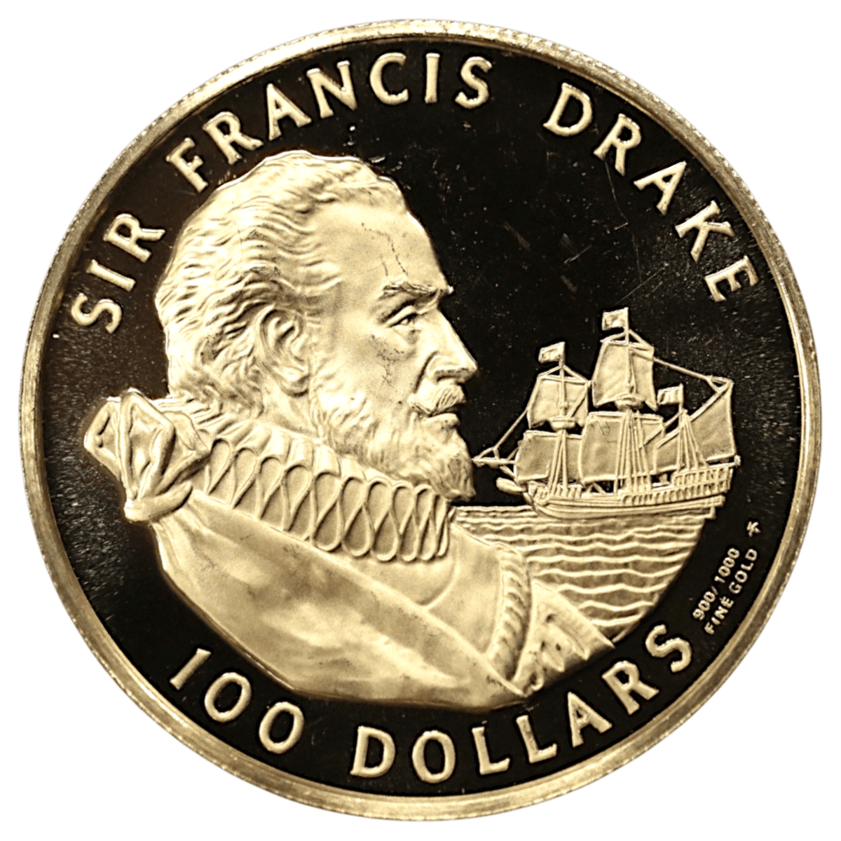 ヴァージン諸島 100ドル金貨 1979年フランシス・ドレイク - NJ BUYER'S MARKETPLACE