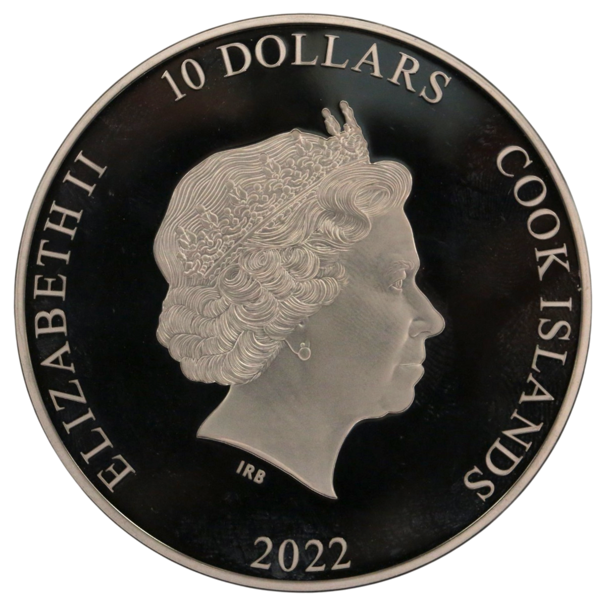 クック島 10ドル銀貨 2022年 新幹線 カラープリント