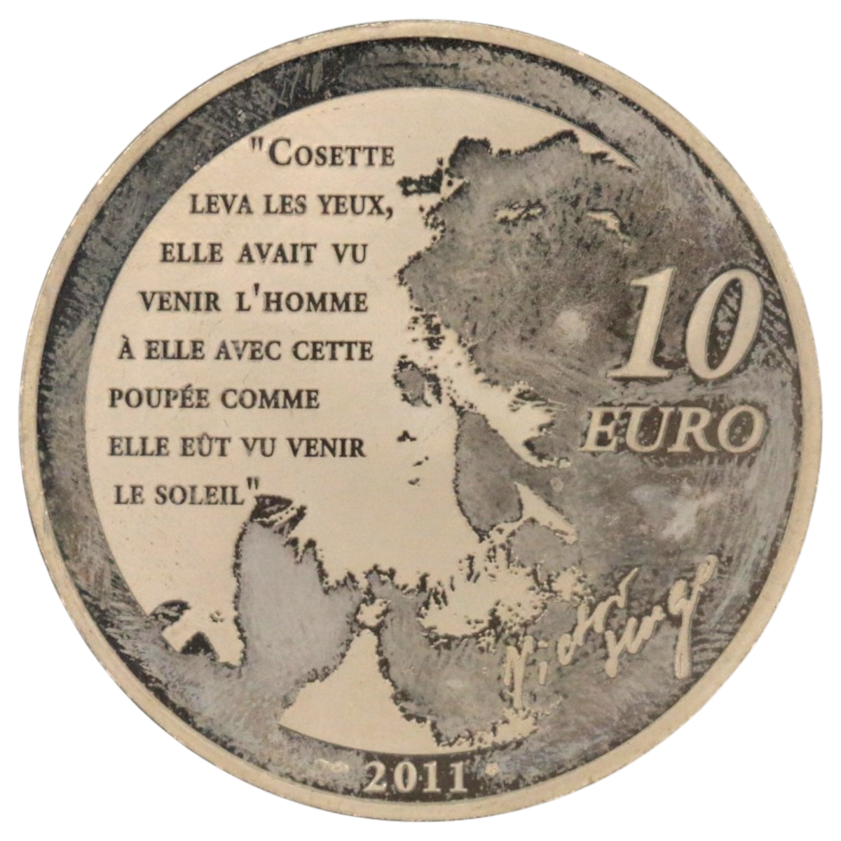 フランス 10ユーロ銀貨 2010年 レ・ミゼラブル