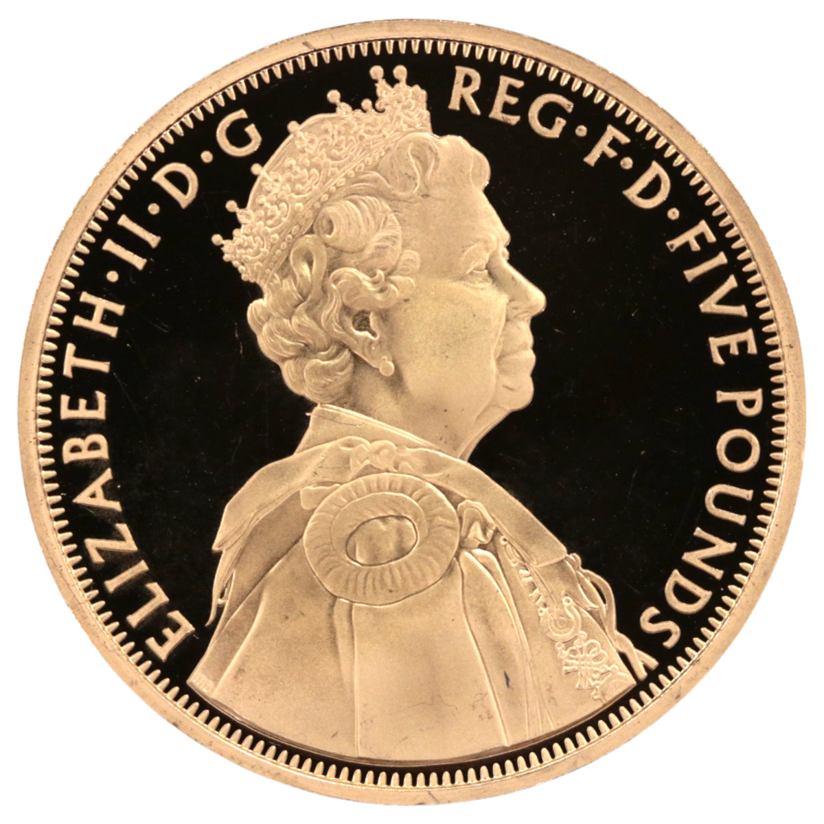 イギリス 5ポンド金貨 2012年 エリザベス2世 在位60周年