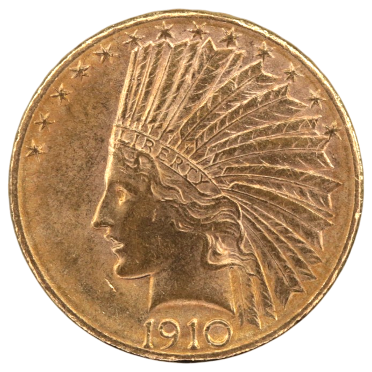 アメリカ 10ドル金貨 1910年 デンバー鋳 インディアン