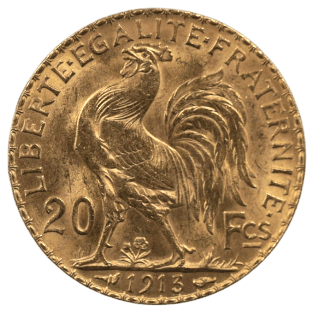 【大特価】フランス 20フラン金貨 1913年 パリ鋳 マリアンヌ ルースター - NJ BUYER'S MARKETPLACE