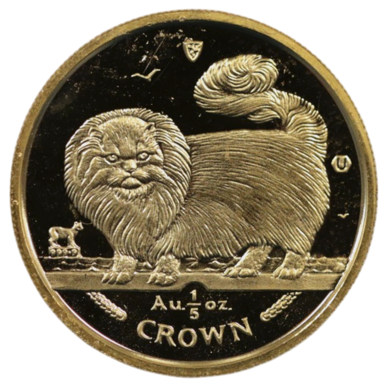 【大特価】マン島 1/5クラウン金貨 1997年 ロングヘアードスモーク