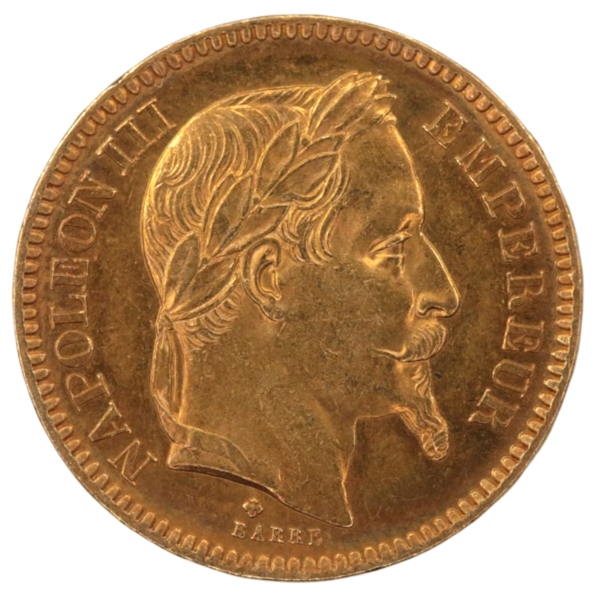 フランス 20フラン金貨 1866年 ストラスブール鋳 ナポレオン3世