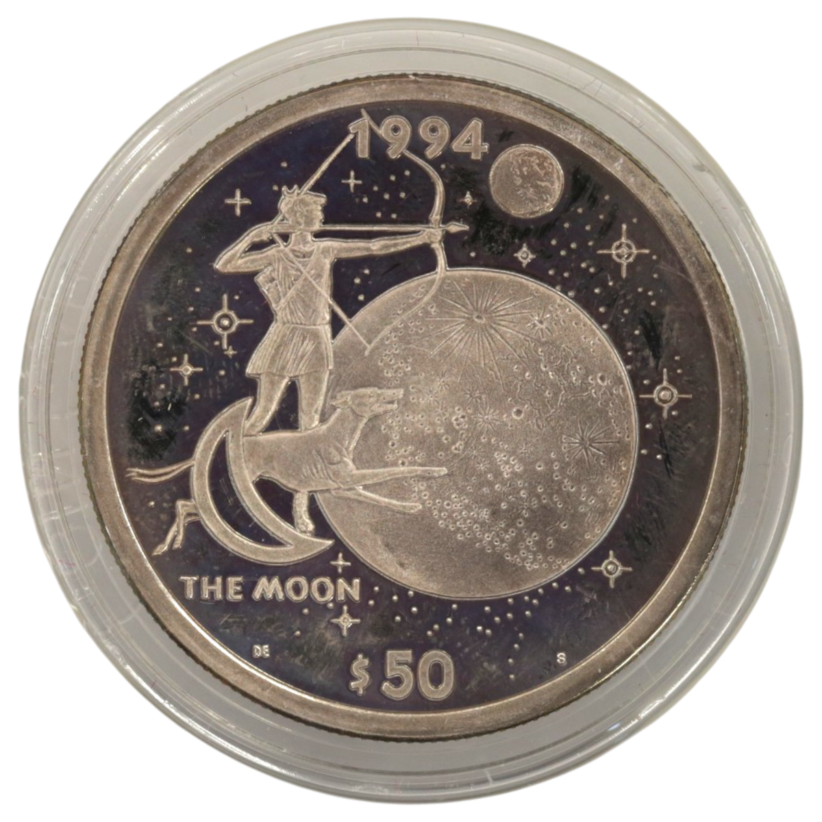 マーシャル諸島 50ドル銀貨 1994年 月 ダイアナ