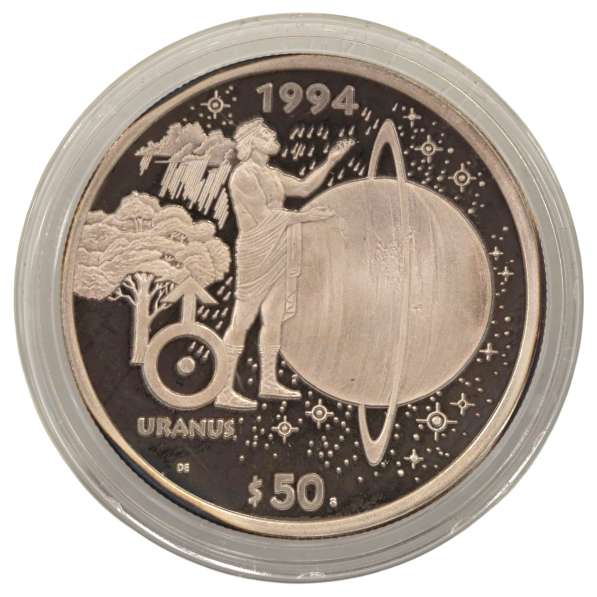 マーシャル諸島 50ドル銀貨 1994年 天王星 ウラヌス
