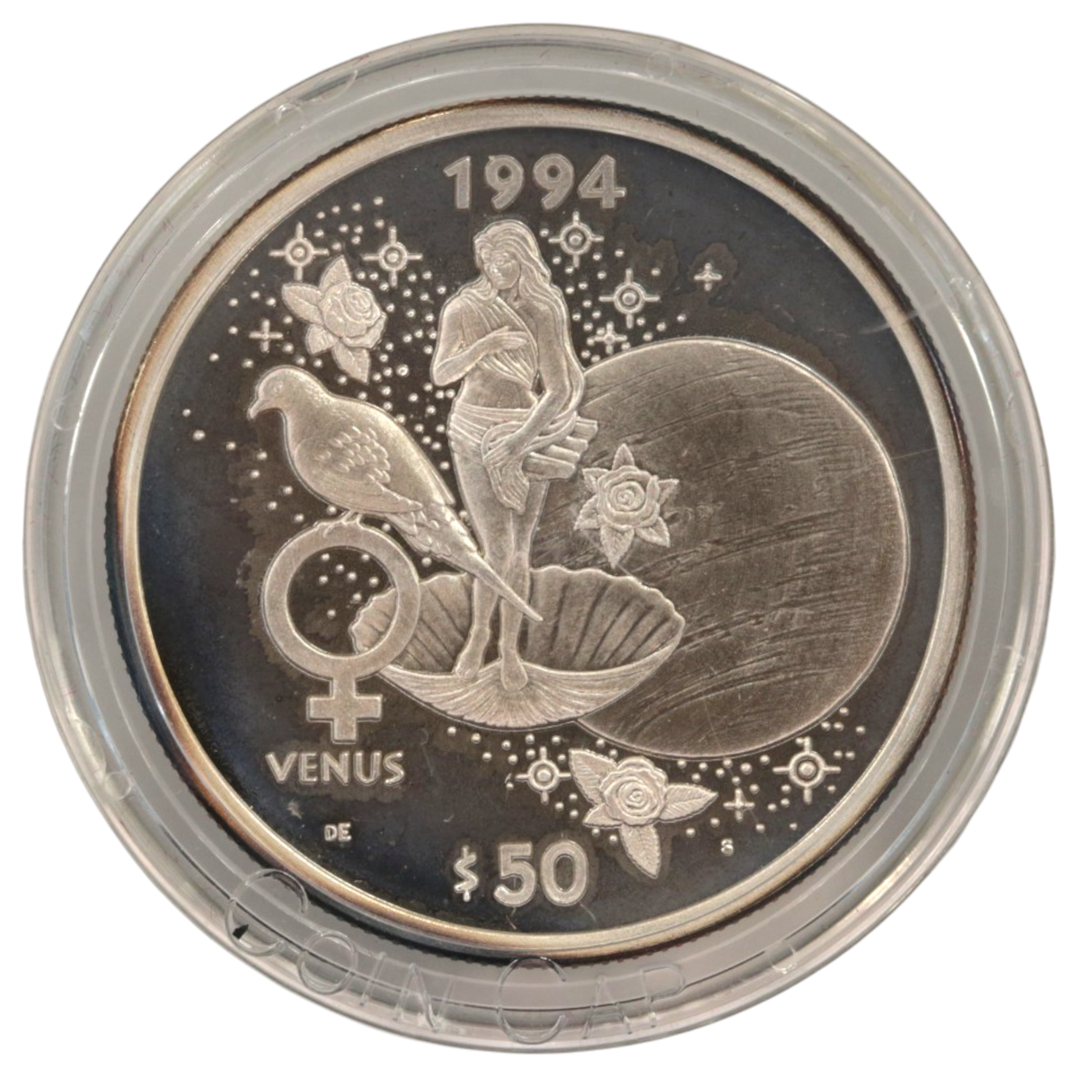 マーシャル諸島 50ドル銀貨 1994年 水星 ヴィーナス