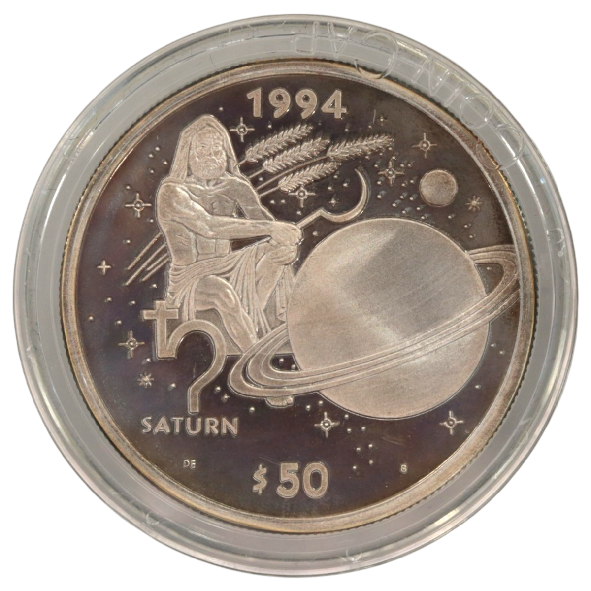 マーシャル諸島 50ドル銀貨 1994年 土星 サターン