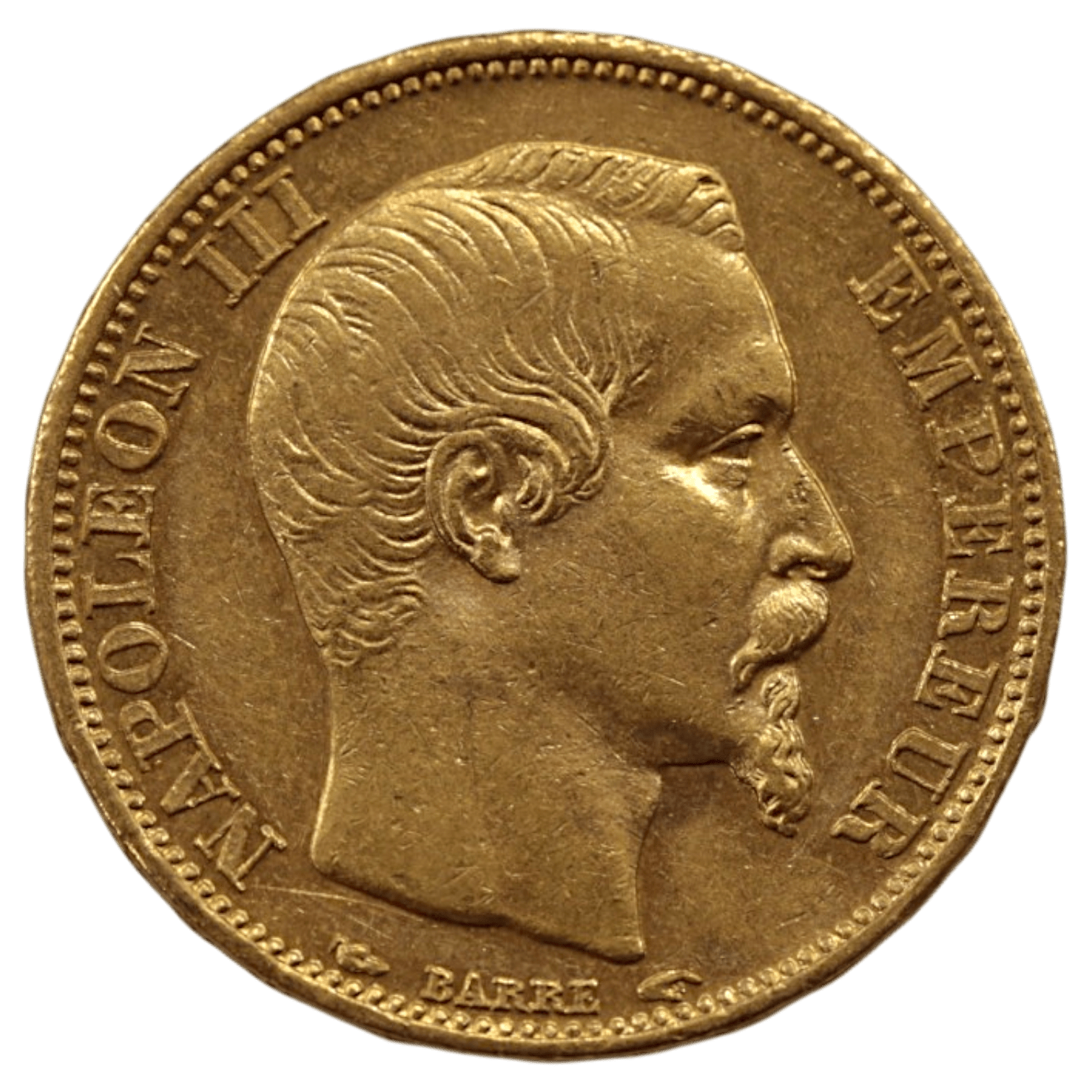 フランス 20フラン金貨 1853年 パリ鋳 ナポレオン3世 無冠 - NJ BUYER'S MARKETPLACE