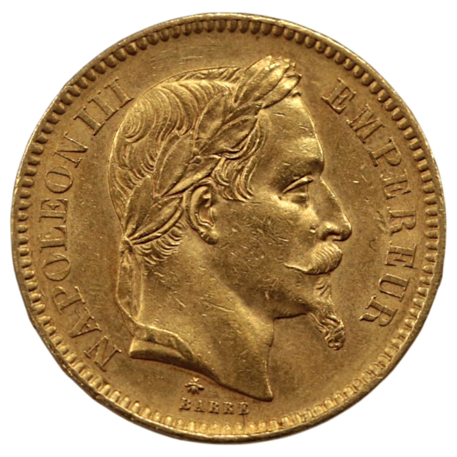 フランス 20フラン金貨 1866年 パリ鋳 ナポレオン3世 有冠