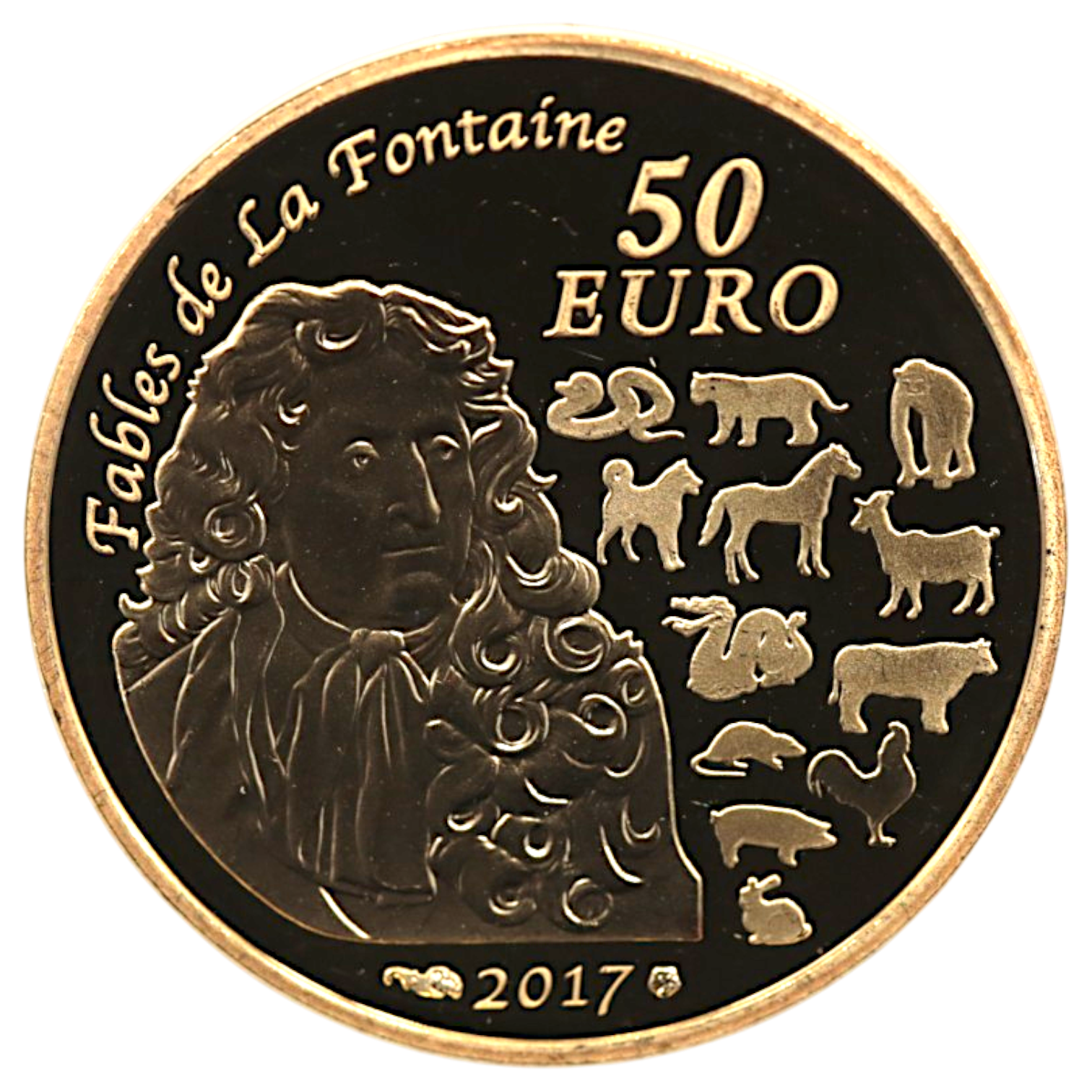 フランス 50ユーロ金貨 2017年 干支 酉年