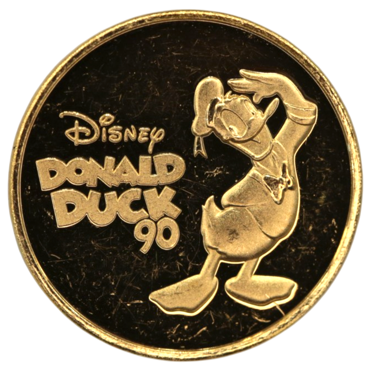 ディズニー 1/10オンス金メダル 2004年 ドナルド&デイジー ドナルドダック誕生90周年