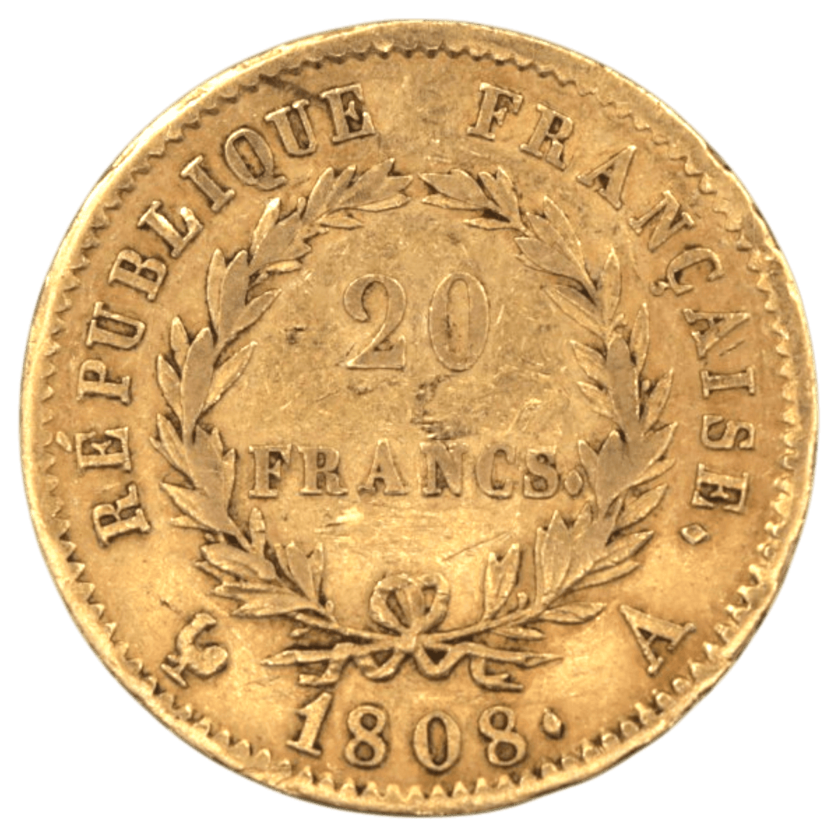 【大特価】フランス 20フラン金貨 1808年 パリ鋳 ナポレオン1世 - NJ BUYER'S MARKETPLACE