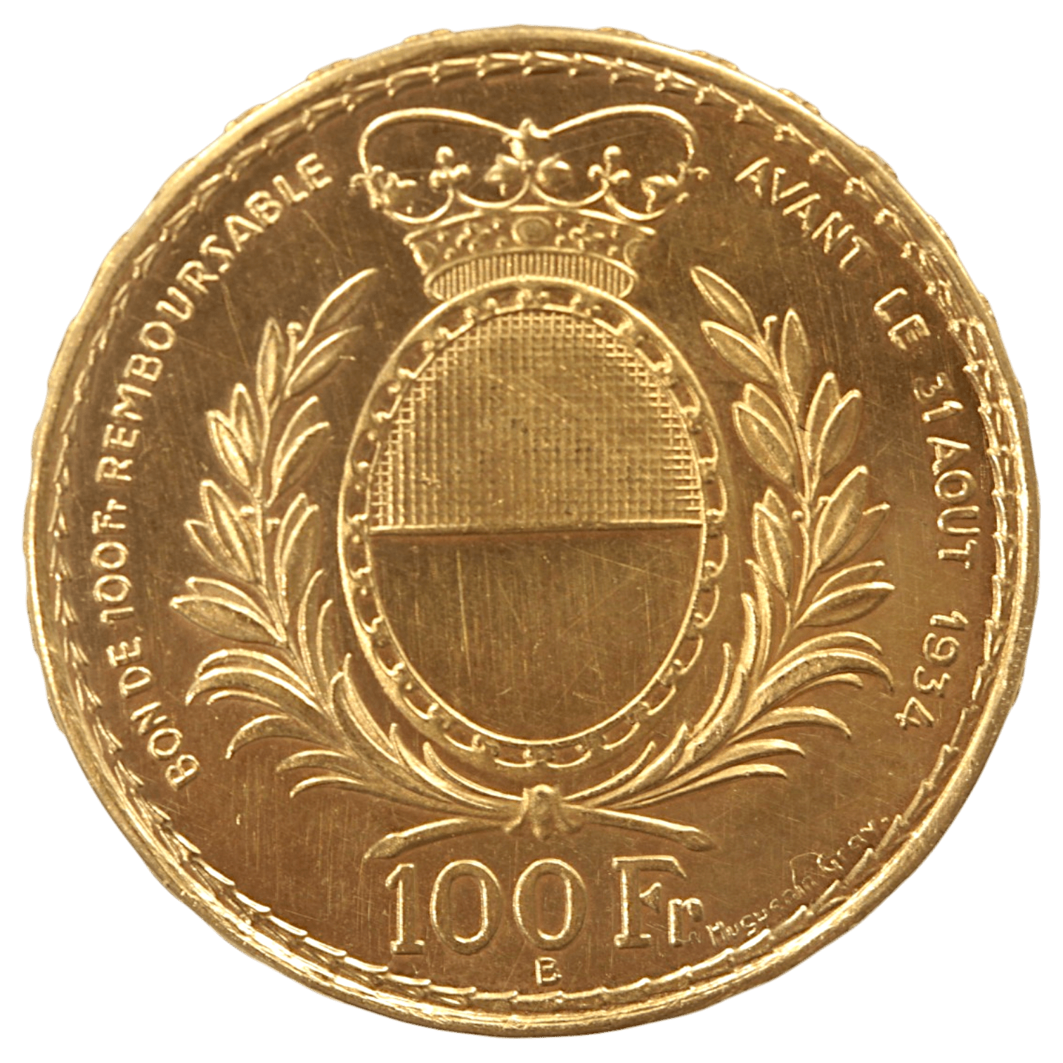 スイス 100フラン金貨 1934年 ベルン鋳 スイス現代射撃祭 - NJ BUYER'S MARKETPLACE