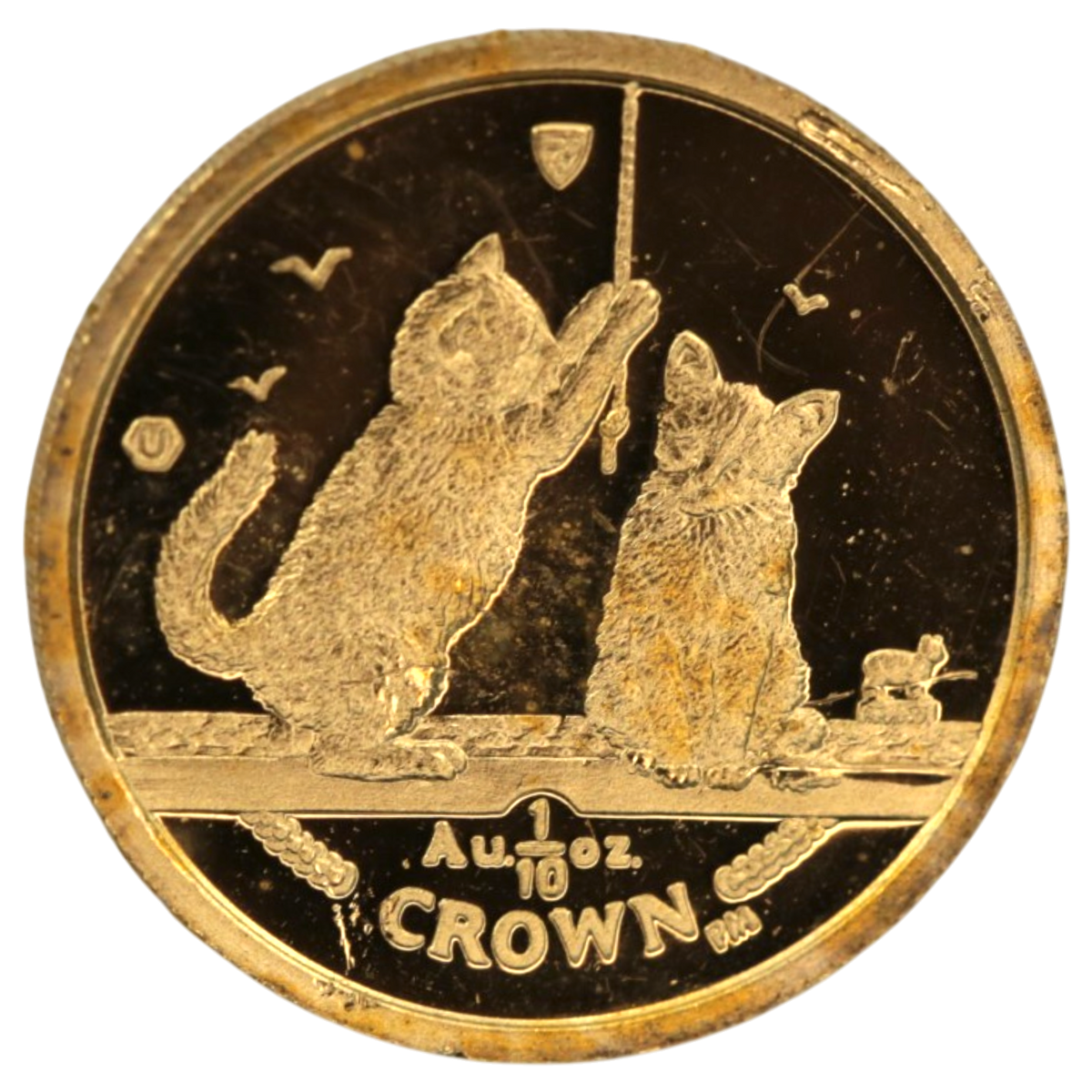 マン島 1/10クラウン金貨 2001年 ソマリ