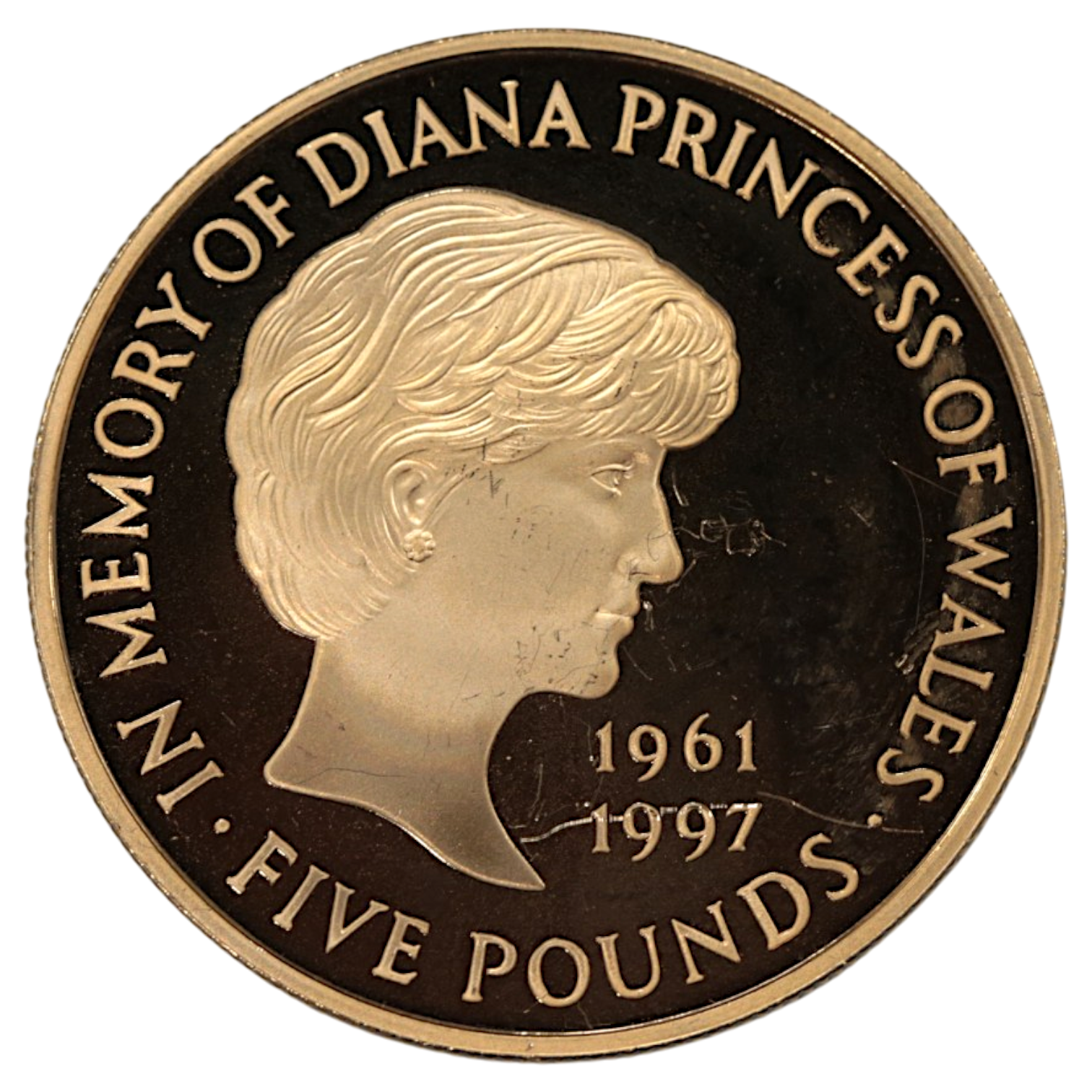 イギリス 5ポンド金貨 1999年 ロンドン鋳 ダイアナ追悼