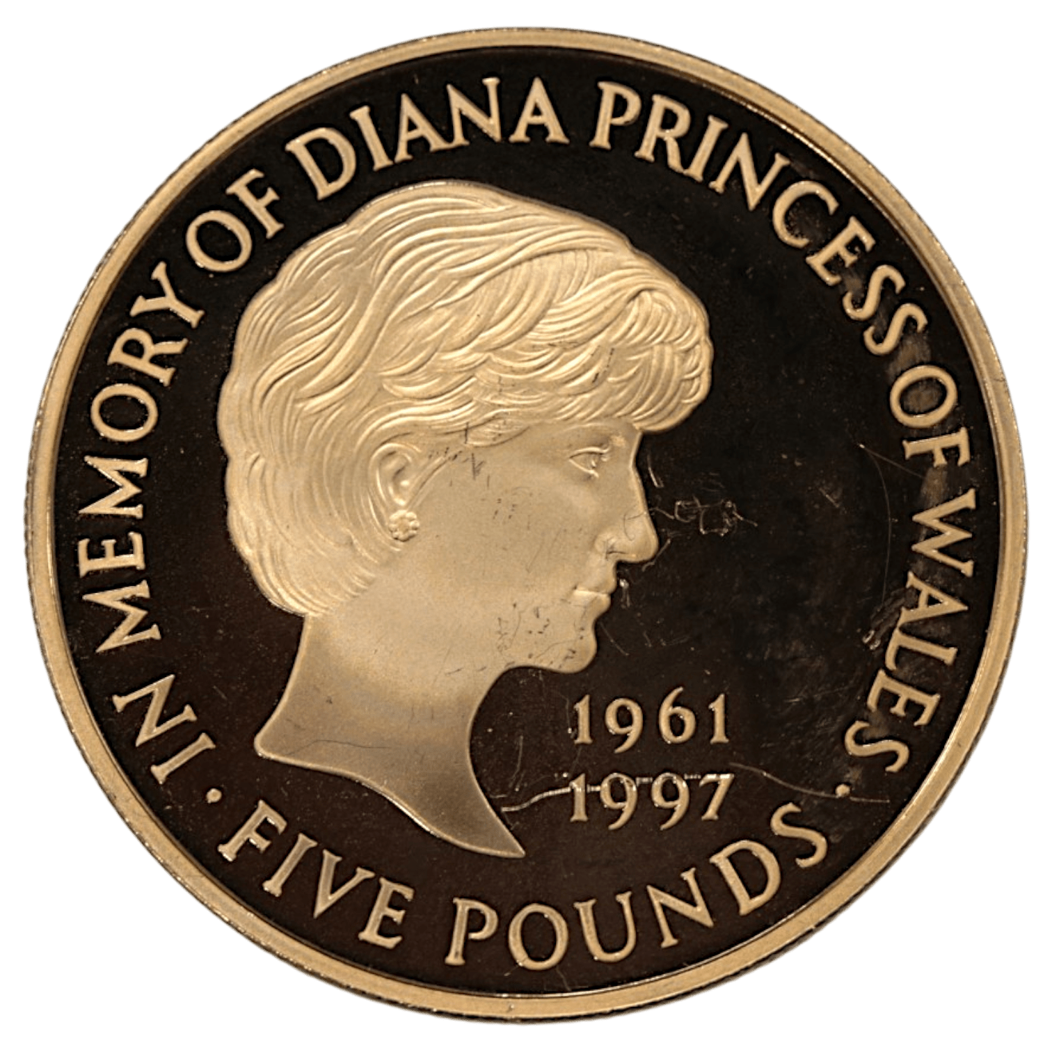 イギリス 5ポンド金貨 1999年 ロンドン鋳 ダイアナ追悼 - NJ BUYER'S MARKETPLACE