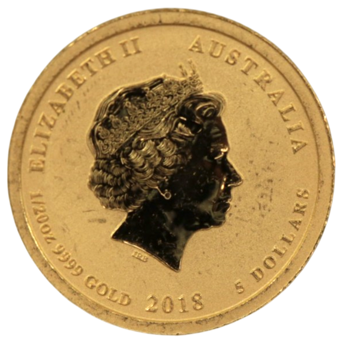 オーストラリア 5ドル金貨 2018年 いぬ