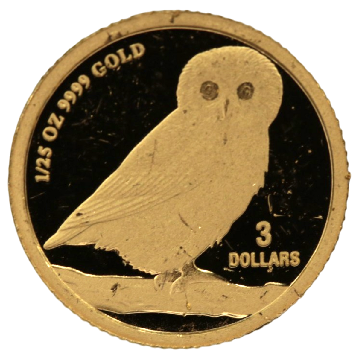ツバル 3ドル金貨 2012年 フクロウ