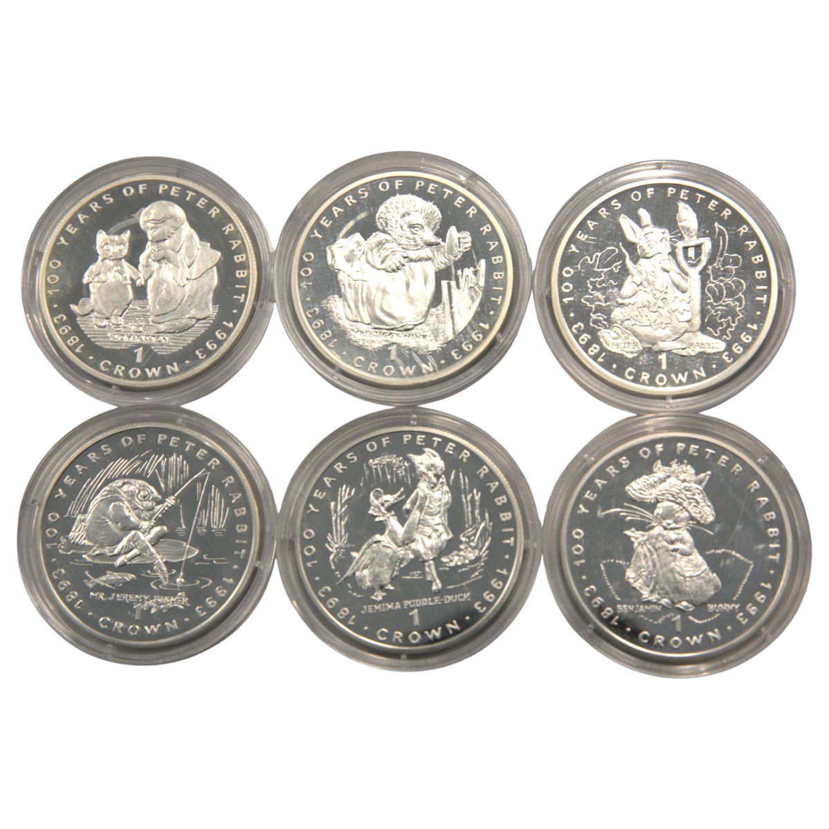 ジブラルタル クラウン銀貨 1993年 6枚セット ピーターラビット 生誕100周年