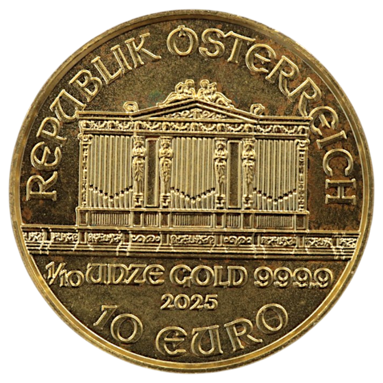 オーストリア 10ユーロ金貨 2025年 フィルハーモニー