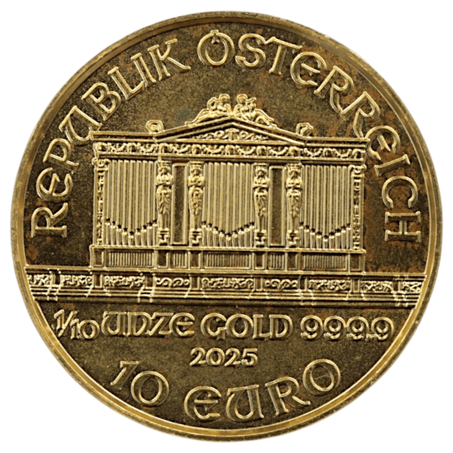 オーストリア 10ユーロ金貨 2025年 フィルハーモニー - NJ BUYER'S MARKETPLACE