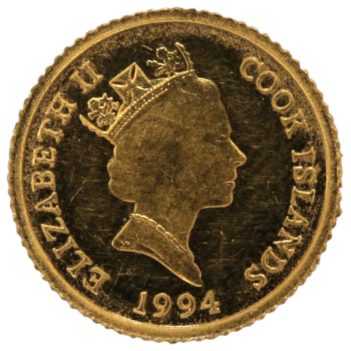 【ジャンク】 クック島 5ドル金貨 1994年 ペンギン
