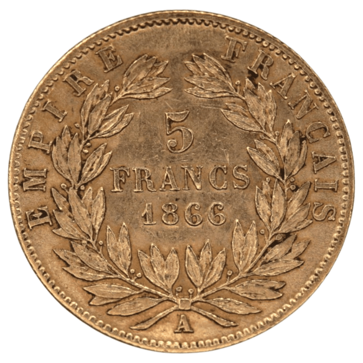 フランス 5フラン金貨 1866年 パリ鋳 ナポレオン3世 - NJ BUYER'S MARKETPLACE