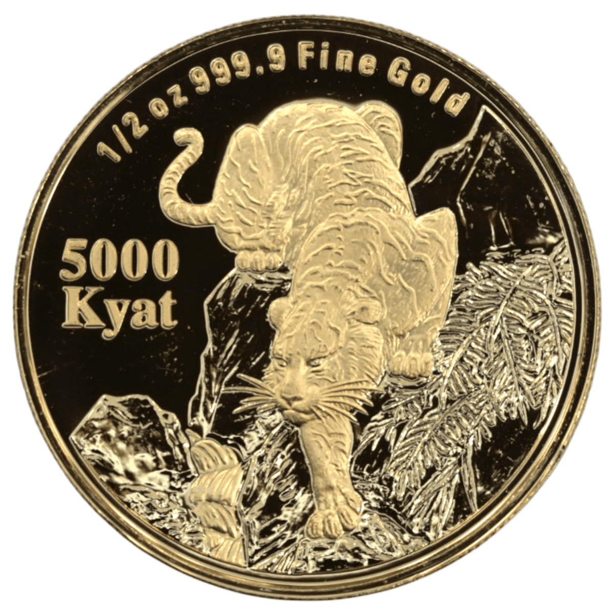 ミャンマー 5000チャット金貨 シンガポール鋳 1998年 虎 - NJ BUYER'S MARKETPLACE