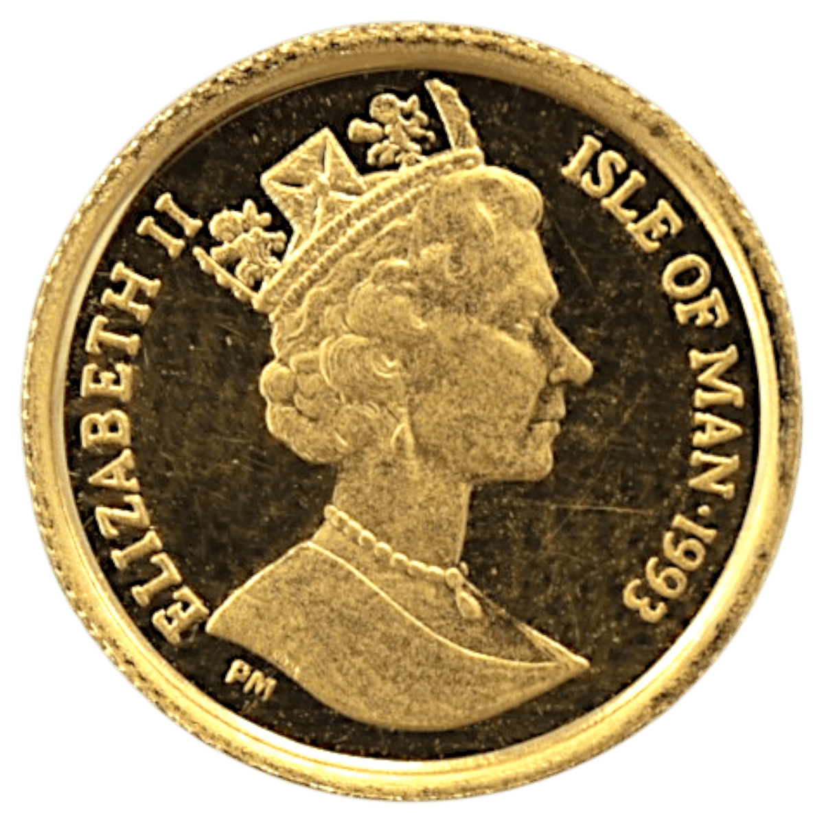 マン島 1/25クラウン金貨 1993年 ポブジョイ鋳 メインクーン - NJ BUYER'S MARKETPLACE