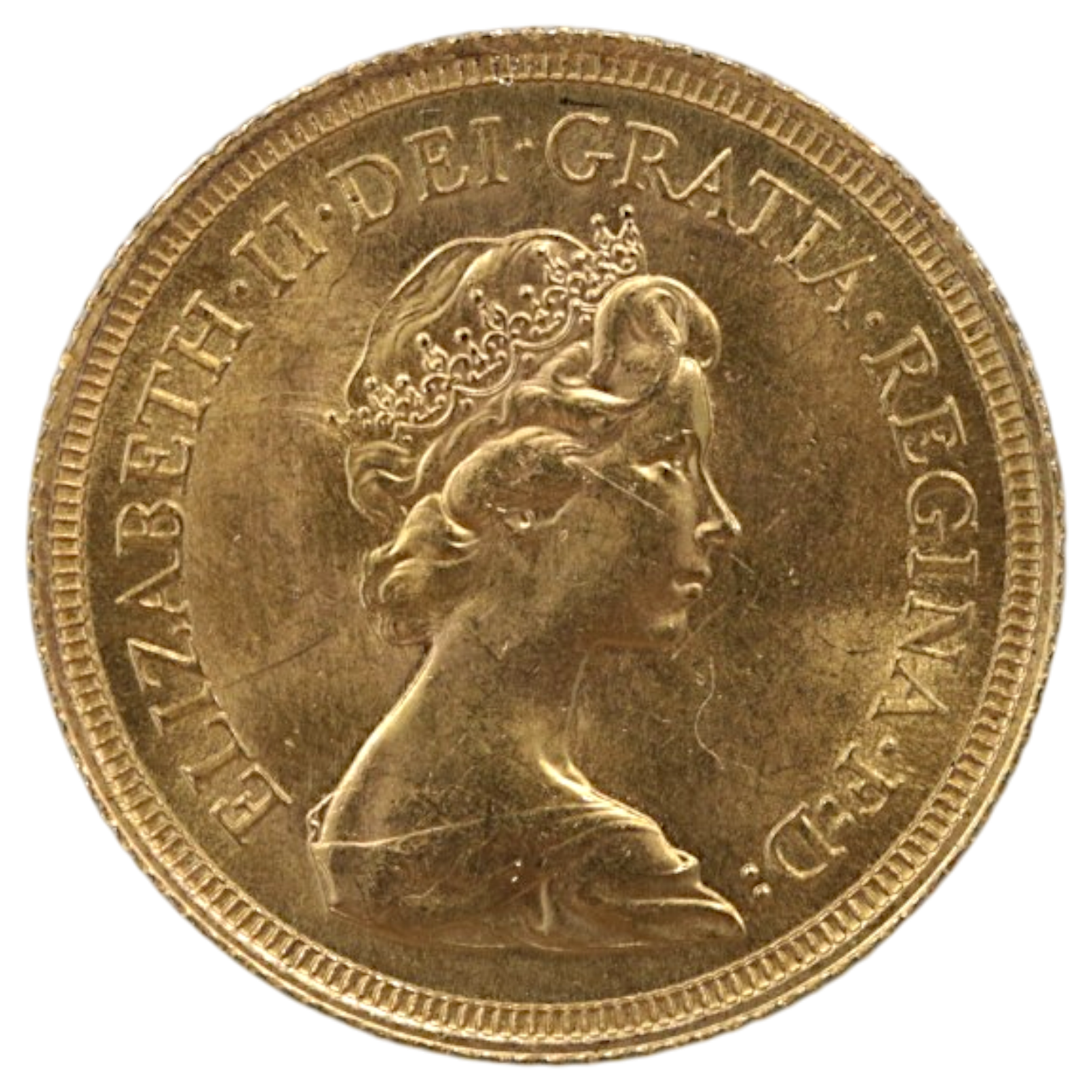 イギリス ソヴリン金貨 1974年 ロンドン鋳 エリザベス2世 聖ジョージの竜退治