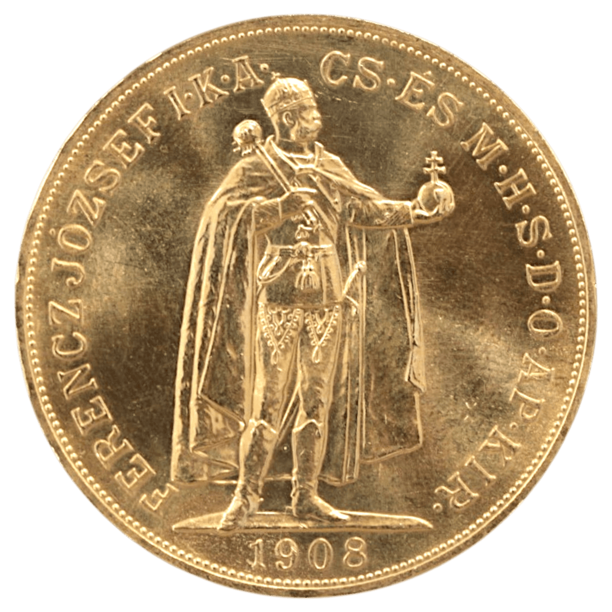 ハンガリー 100クローナ金貨 1974年(1908年銘)リストライク フランツ・ヨーゼフ1世 - NJ BUYER'S MARKETPLACE