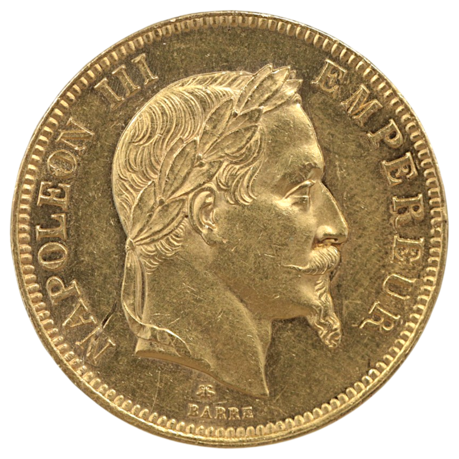 フランス 100フラン金貨 1866年 パリ鋳 ナポレオン3世 有冠