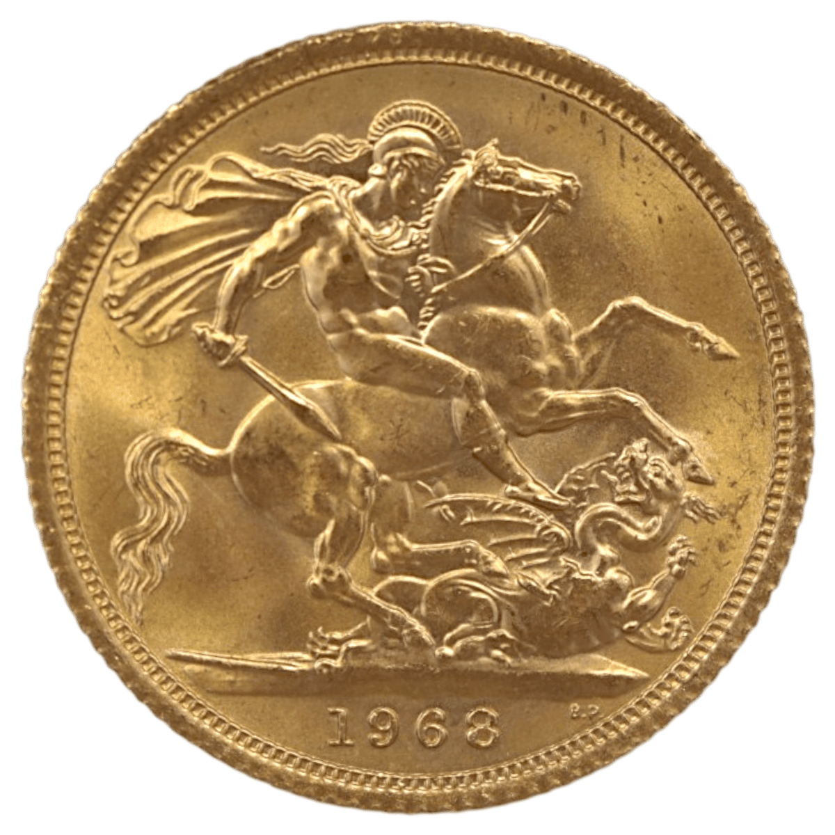イギリス ソヴリン金貨 1968年 ロンドン鋳 エリザベス2世 聖ジョージの竜退治 - NJ BUYER'S MARKETPLACE